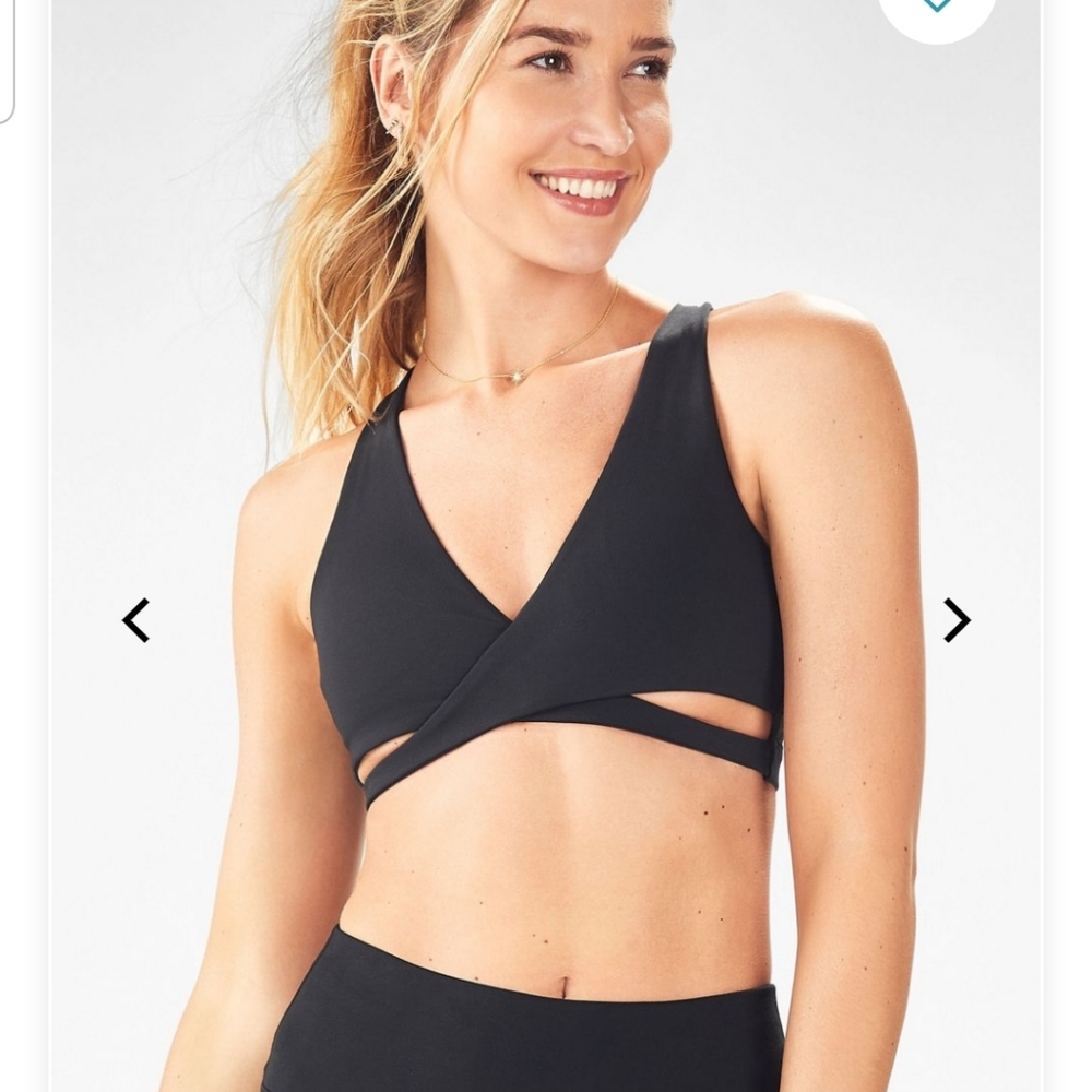 Black Fabletics sports bra